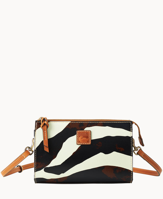 Zebra Leather Janine Crossbody