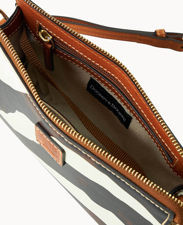 Zebra Leather Janine Crossbody